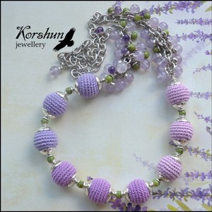 Колье Апрельская акварель