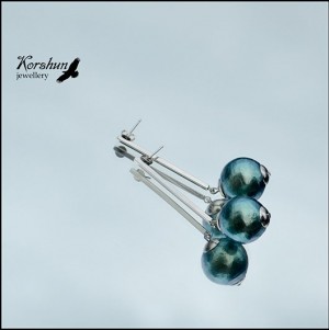 Серьги Balls Green