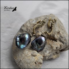 Серьги Черная жемчужина