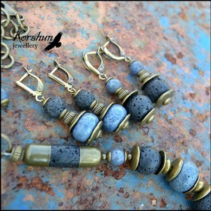 Серьги Черное море