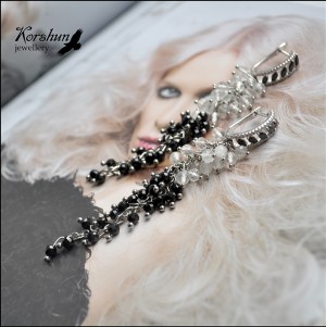 Серьги-грозди Crystal