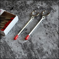 Серьги Девочка-спичка silver