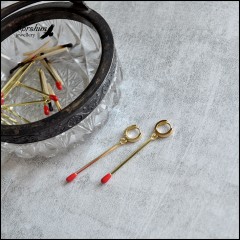 Серьги Девочка-спичка gold