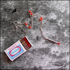 Колье Девочка-спичка silver
