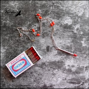 Колье Девочка-спичка silver