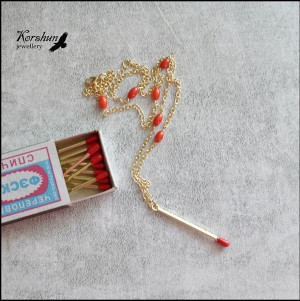 Колье Девочка-спичка gold
