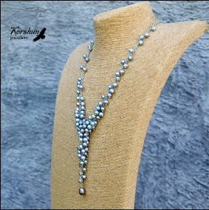 Колье-галстук Дымка