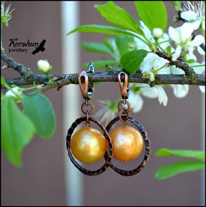 Серьги Два солнца