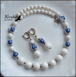 Колье Гжель