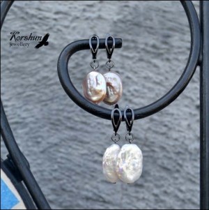 Серьги Жемчужный водопад