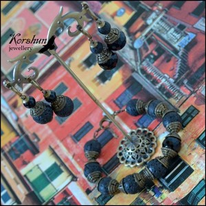 Серьги Лава