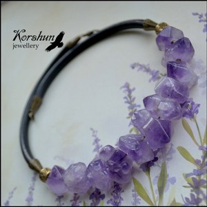 Колье Лавандовый лед