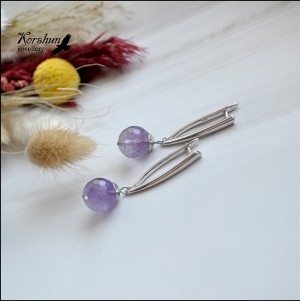 Серьги Лавандовый раф