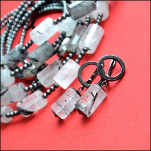 Серьги Ледяная ночь