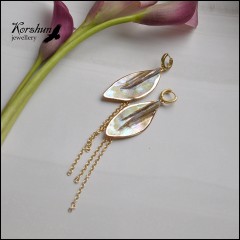 Серьги Лепестки магнолии