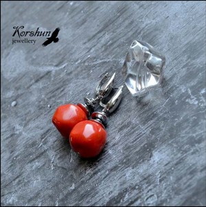 Серьги Мандариновый лед Серьги Мандариновый лед