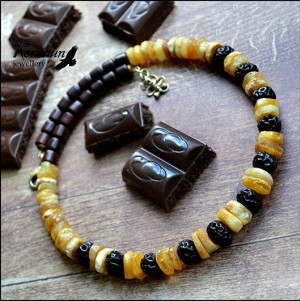 Колье Мед и шоколад