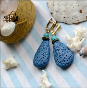 Серьги Море-облака