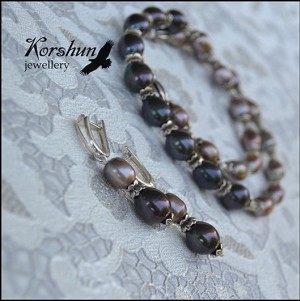 Серьги Пава