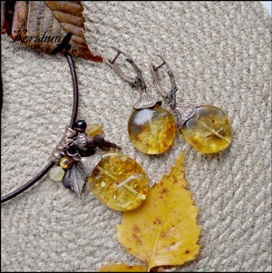 Комплекты с янтарём