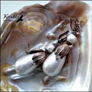 Серьги Рождённая пеной морской