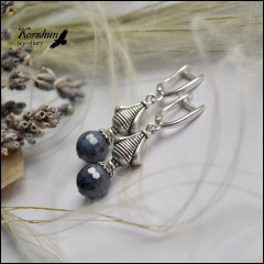 Серьги Сапфировые бутоны