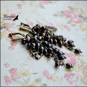 Серьги Сливовый сад