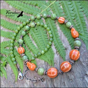 Колье Теплая мозаика