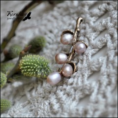 Брошь Верба цветет