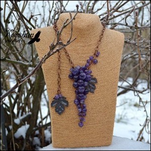 Колье Винная гроздь