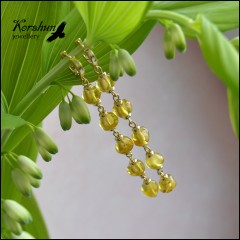 Серьги Янтарные капли