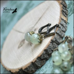 Серьги Зеленый виноград mini
