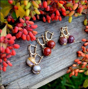 Серьги Золотая осень