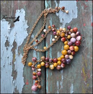 Колье-галстук Золотая осень