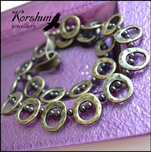 Колье Гранатовые капли